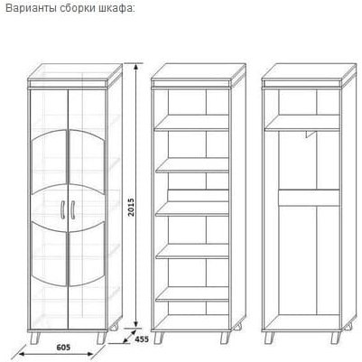 ОРФЕЙ 11 Шкаф для одежды 2Д (0364.3) ОРФЕЙ 11 Шкаф для одежды 2Д (0364.3)