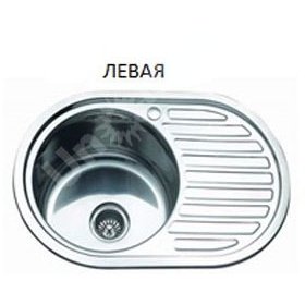 Мойка WW 7750L-P 0,6/1,60 овал (чаша слева)