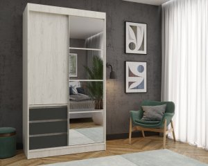 NEW Шкаф купе НАЙС 2Д (140), Собран